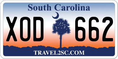 SC license plate XOD662