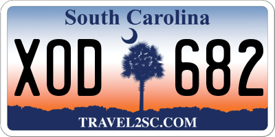 SC license plate XOD682