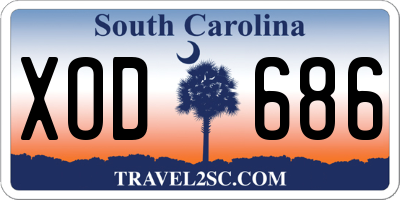SC license plate XOD686