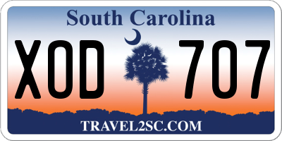 SC license plate XOD707