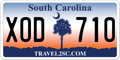 SC license plate XOD710