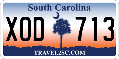 SC license plate XOD713