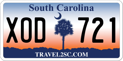 SC license plate XOD721