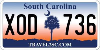SC license plate XOD736