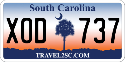 SC license plate XOD737