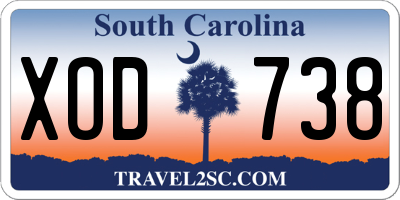 SC license plate XOD738