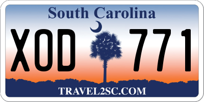 SC license plate XOD771