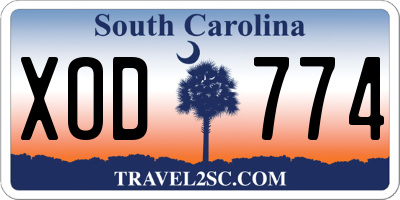 SC license plate XOD774