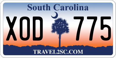 SC license plate XOD775