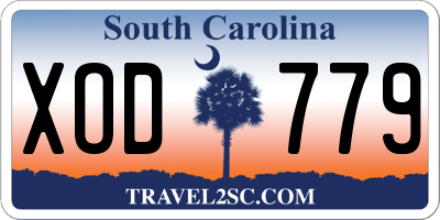 SC license plate XOD779