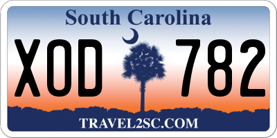 SC license plate XOD782