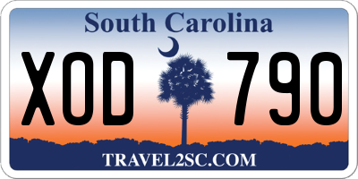 SC license plate XOD790