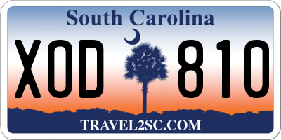SC license plate XOD810