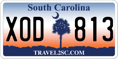 SC license plate XOD813