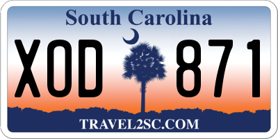 SC license plate XOD871