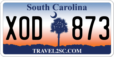 SC license plate XOD873