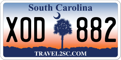 SC license plate XOD882
