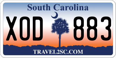 SC license plate XOD883