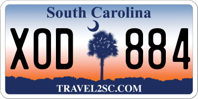 SC license plate XOD884