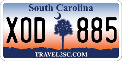 SC license plate XOD885