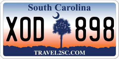 SC license plate XOD898