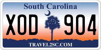 SC license plate XOD904