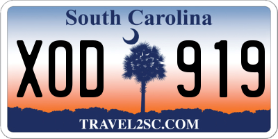 SC license plate XOD919