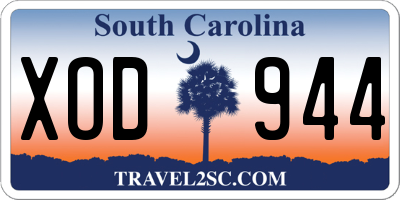 SC license plate XOD944