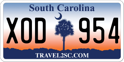 SC license plate XOD954