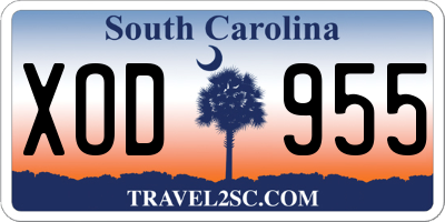 SC license plate XOD955