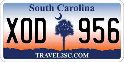 SC license plate XOD956
