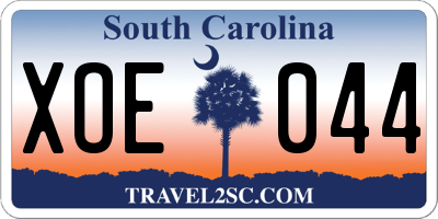 SC license plate XOE044