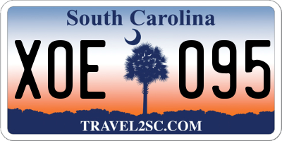 SC license plate XOE095