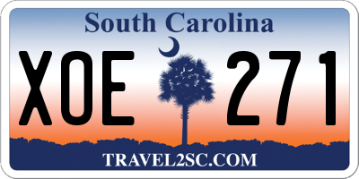 SC license plate XOE271