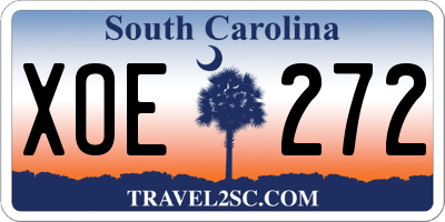 SC license plate XOE272