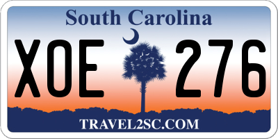 SC license plate XOE276