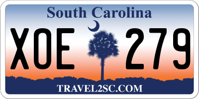 SC license plate XOE279