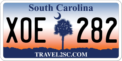 SC license plate XOE282