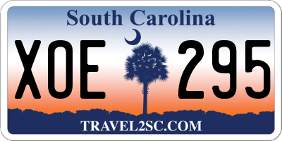 SC license plate XOE295