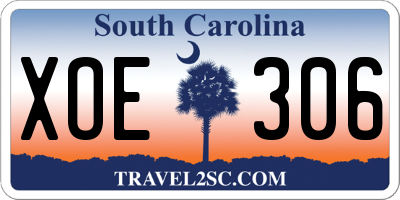 SC license plate XOE306