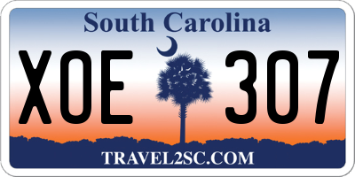SC license plate XOE307