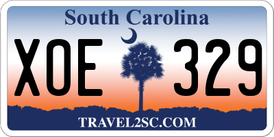 SC license plate XOE329