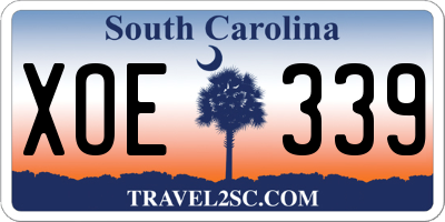 SC license plate XOE339