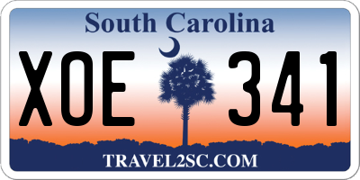 SC license plate XOE341