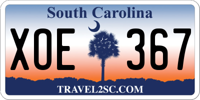 SC license plate XOE367