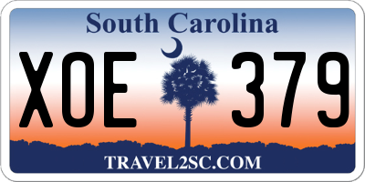 SC license plate XOE379