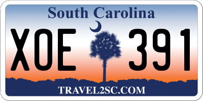 SC license plate XOE391