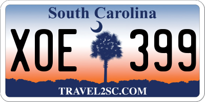 SC license plate XOE399
