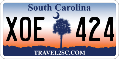 SC license plate XOE424