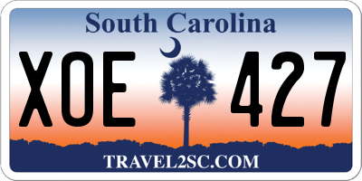 SC license plate XOE427
